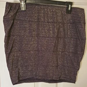 Torrid Black & Gold Sparkle Mini Skirt